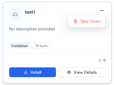 Delisting an MCP service