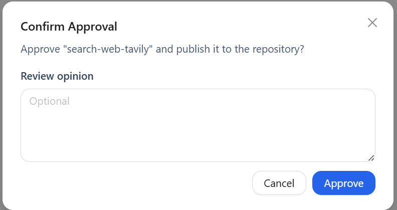 Review confirmation