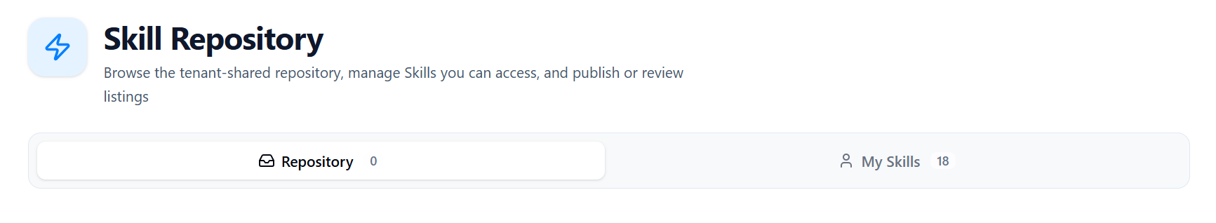 Developer tabs
